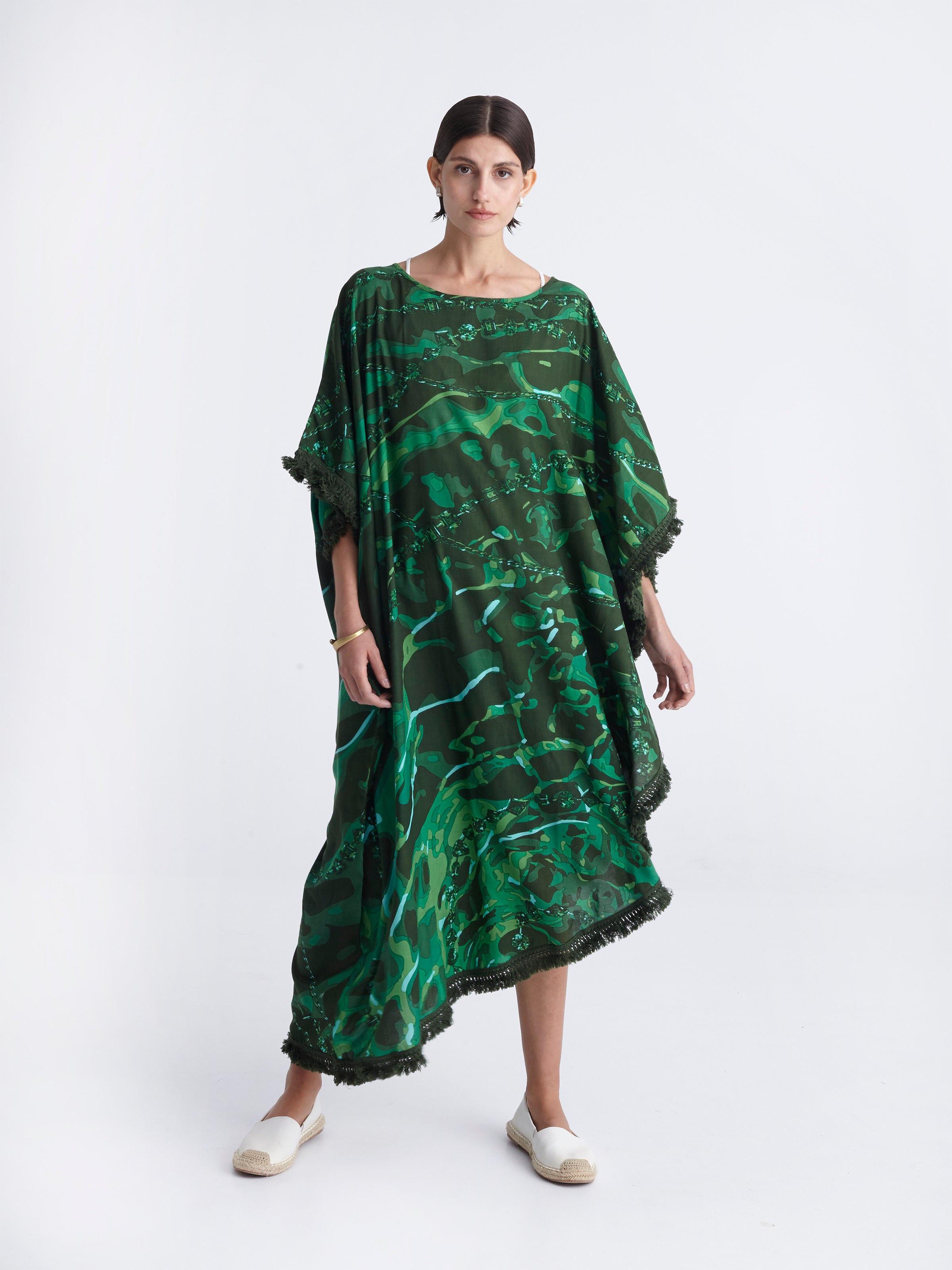 EMERALD DIVE maxi caftan