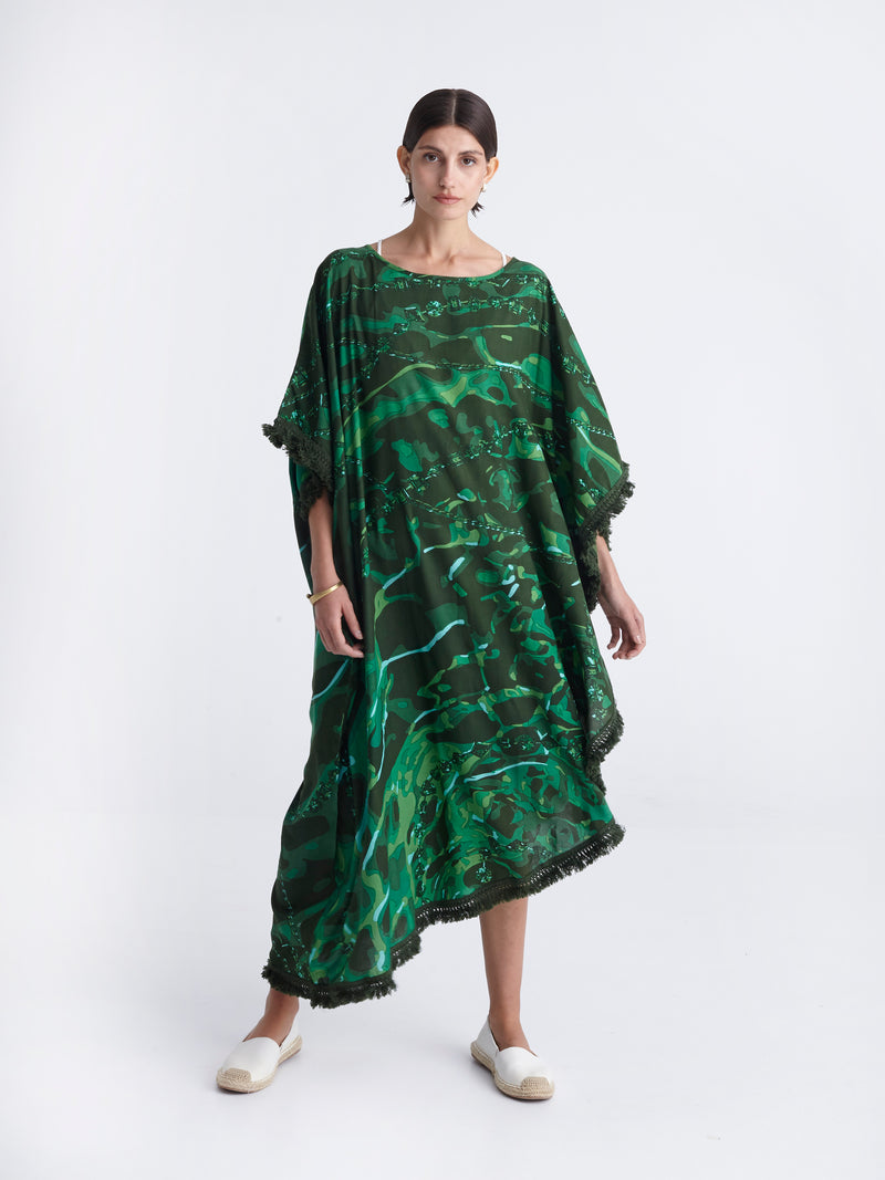 EMERALD DIVE maxi caftan