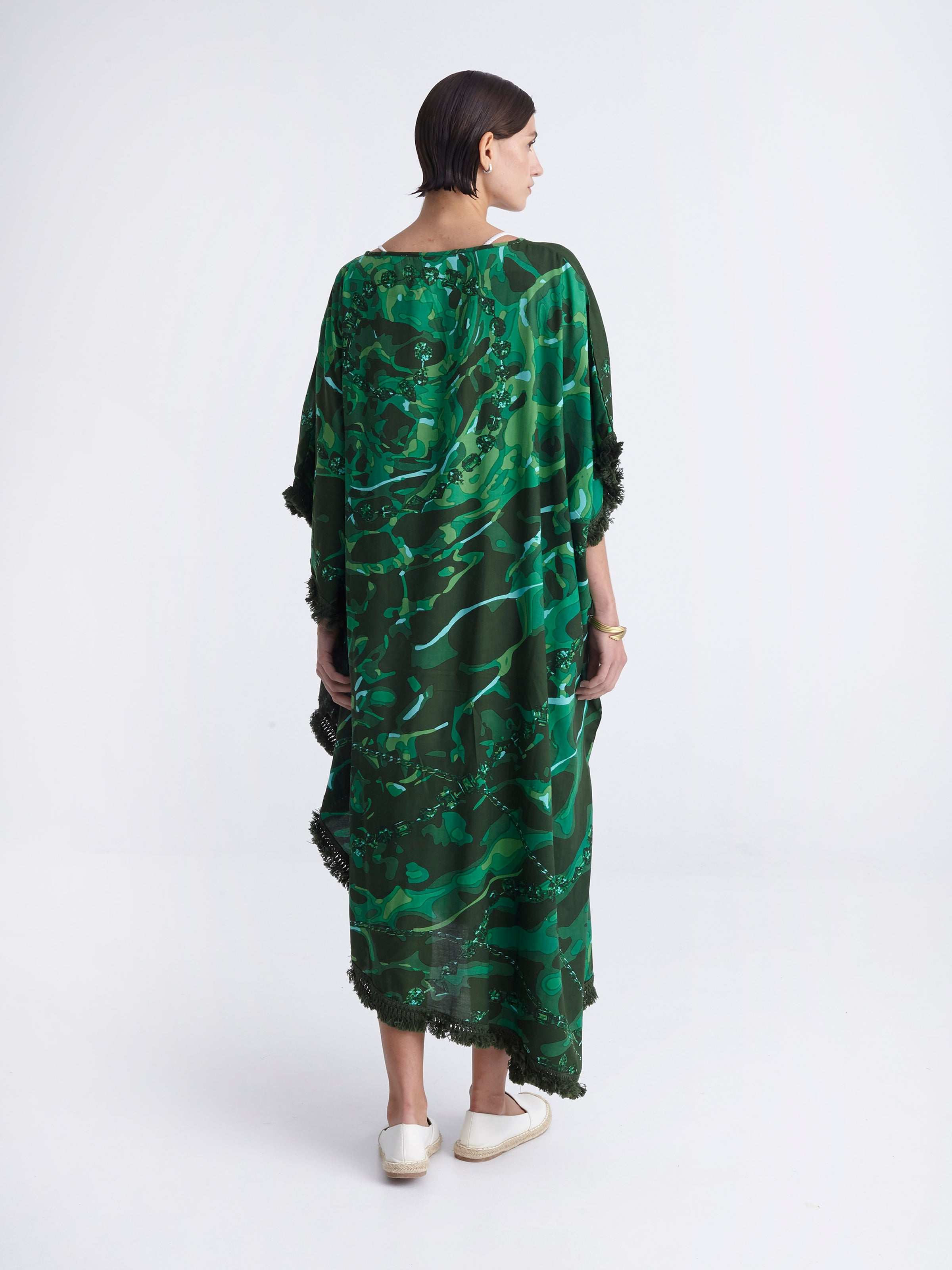 EMERALD DIVE maxi caftan