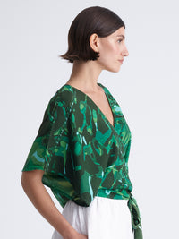 EMERALD DIVE wrap kimono top