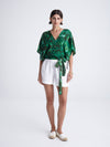 EMERALD DIVE wrap kimono top