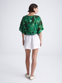 EMERALD DIVE wrap kimono top