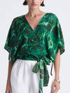 EMERALD DIVE wrap kimono top