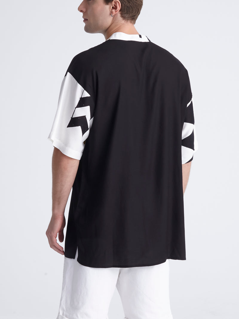 BLACK COMPOSE mao men shirt