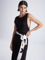 BLACK COMPOSE open wrap dress