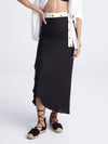 BLACK COMPOSE wrap skirt