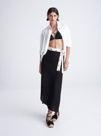 BLACK COMPOSE wrap skirt
