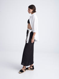 BLACK COMPOSE wrap skirt