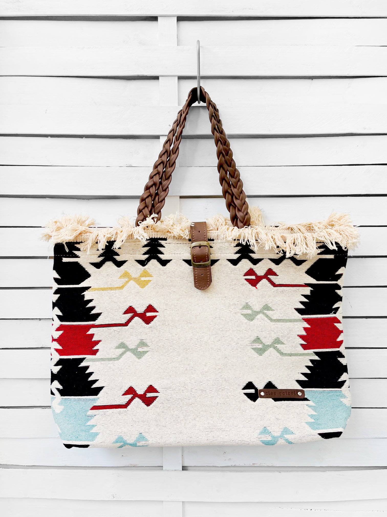 CARAVAN - KILIMI shoulder bag - ecru