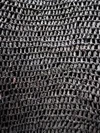 ISLA woven straw bag - black