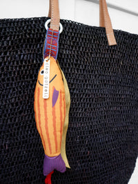 ISLA woven straw bag - black