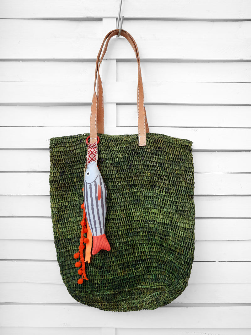 ISLA woven straw bag - olive