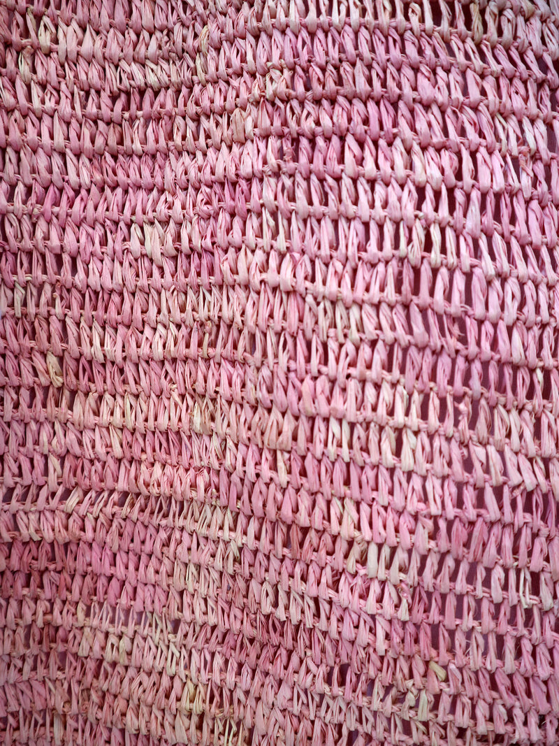 ISLA woven straw bag - pink