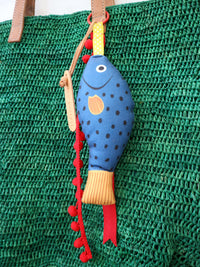 ISLA woven straw bag - green