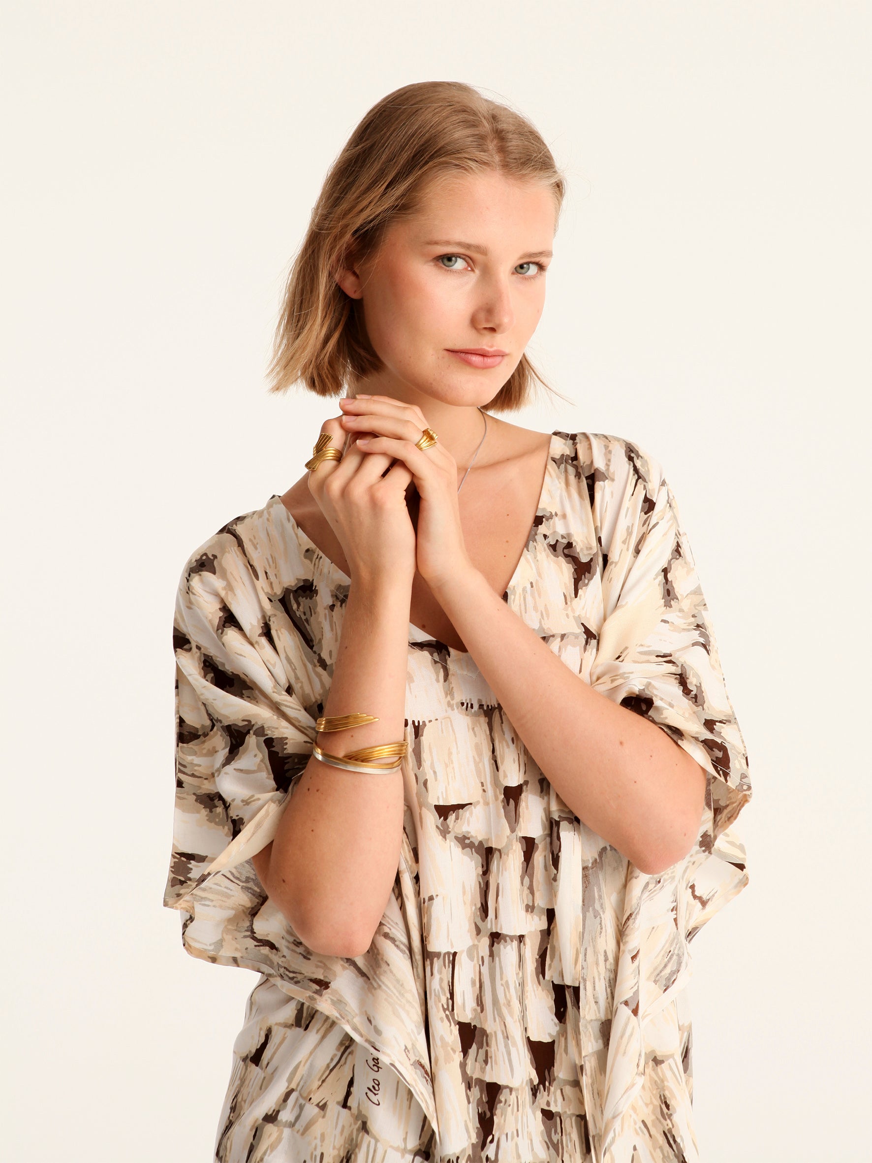 TASSELS maxi square caftan