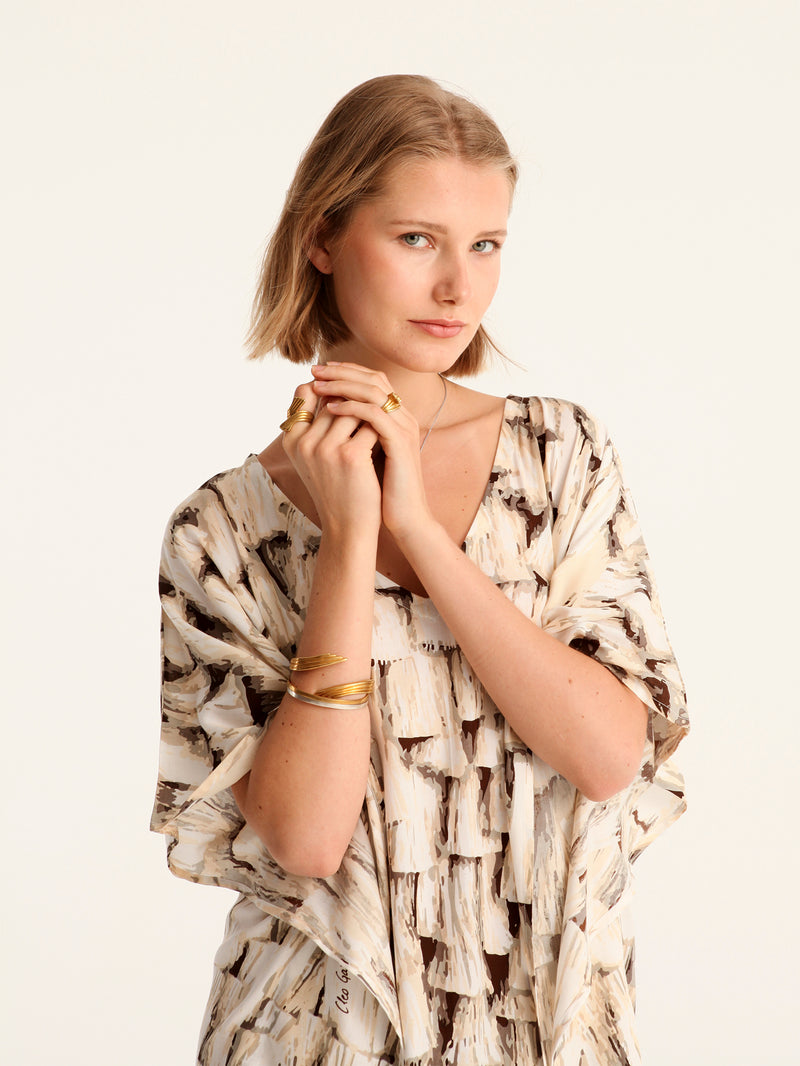 TASSELS maxi square caftan