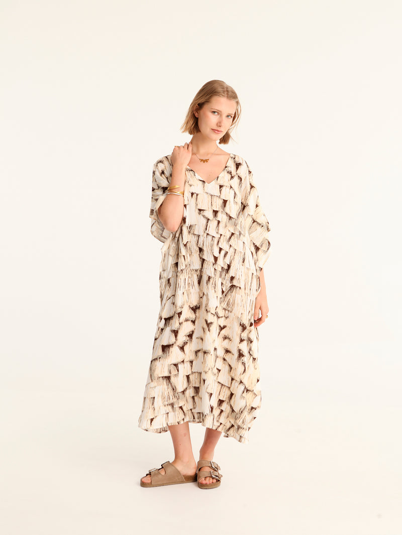 TASSELS maxi square caftan