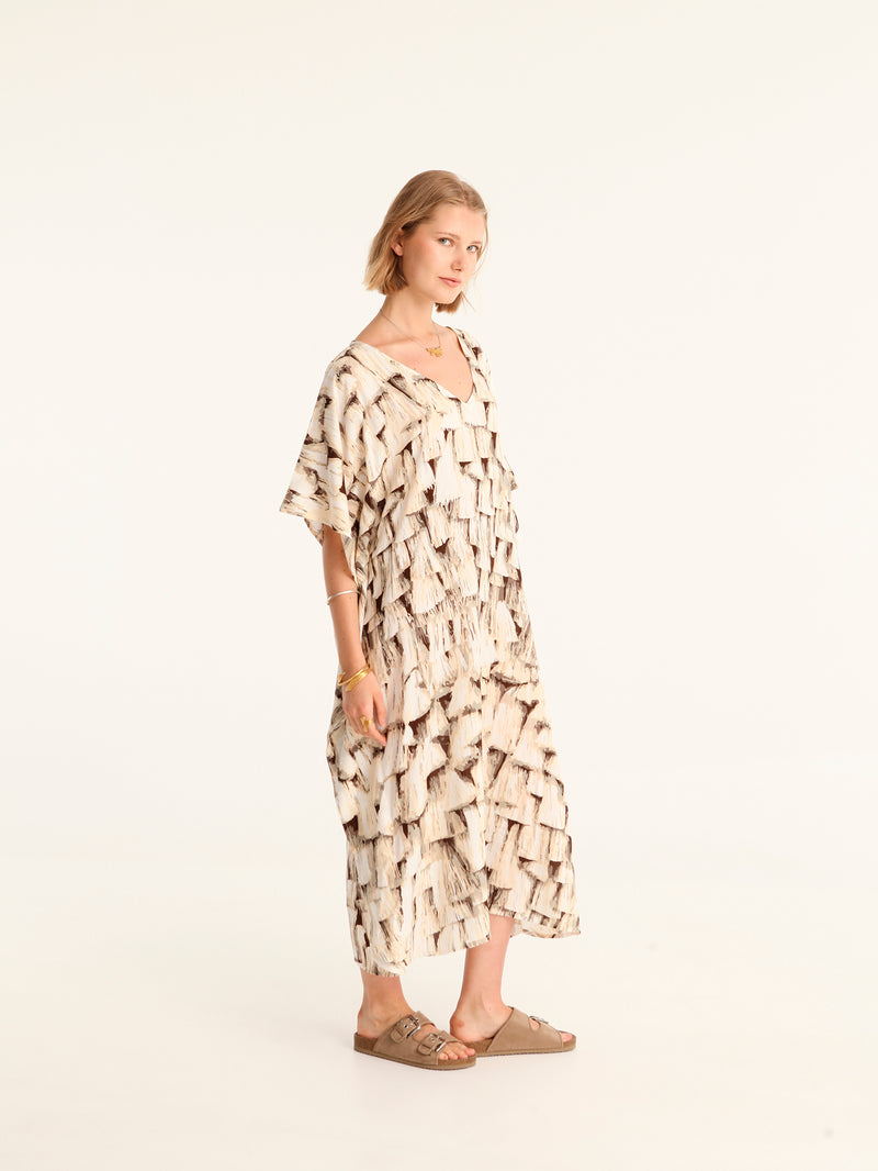 TASSELS maxi square caftan