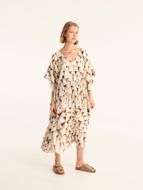 TASSELS maxi square caftan