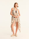 TASSELS pareo vest with coconut button