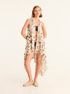 TASSELS pareo vest with coconut button