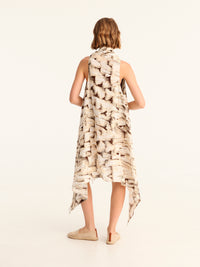 TASSELS pareo vest with coconut button