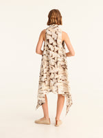 TASSELS pareo vest with coconut button