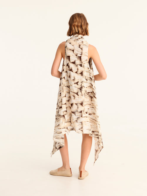 TASSELS pareo vest with coconut button