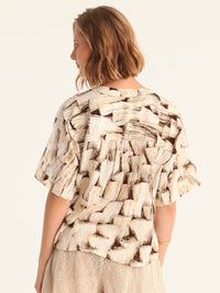 TASSELS cropped shirt