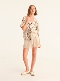 TASSELS cropped shirt