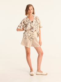 TASSELS cropped shirt