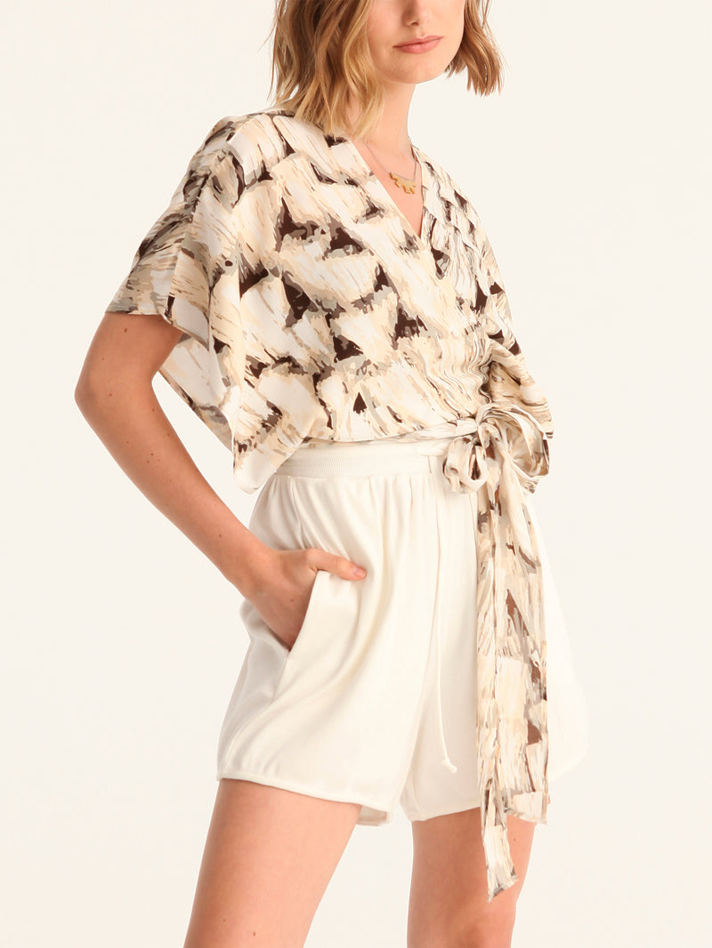 TASSELS wrap kimono top