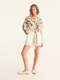 TASSELS wrap kimono top