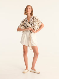 TASSELS wrap kimono top