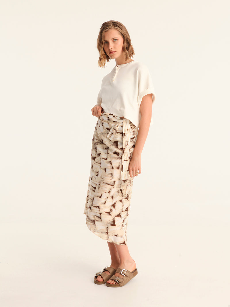 TASSELS wrap skirt