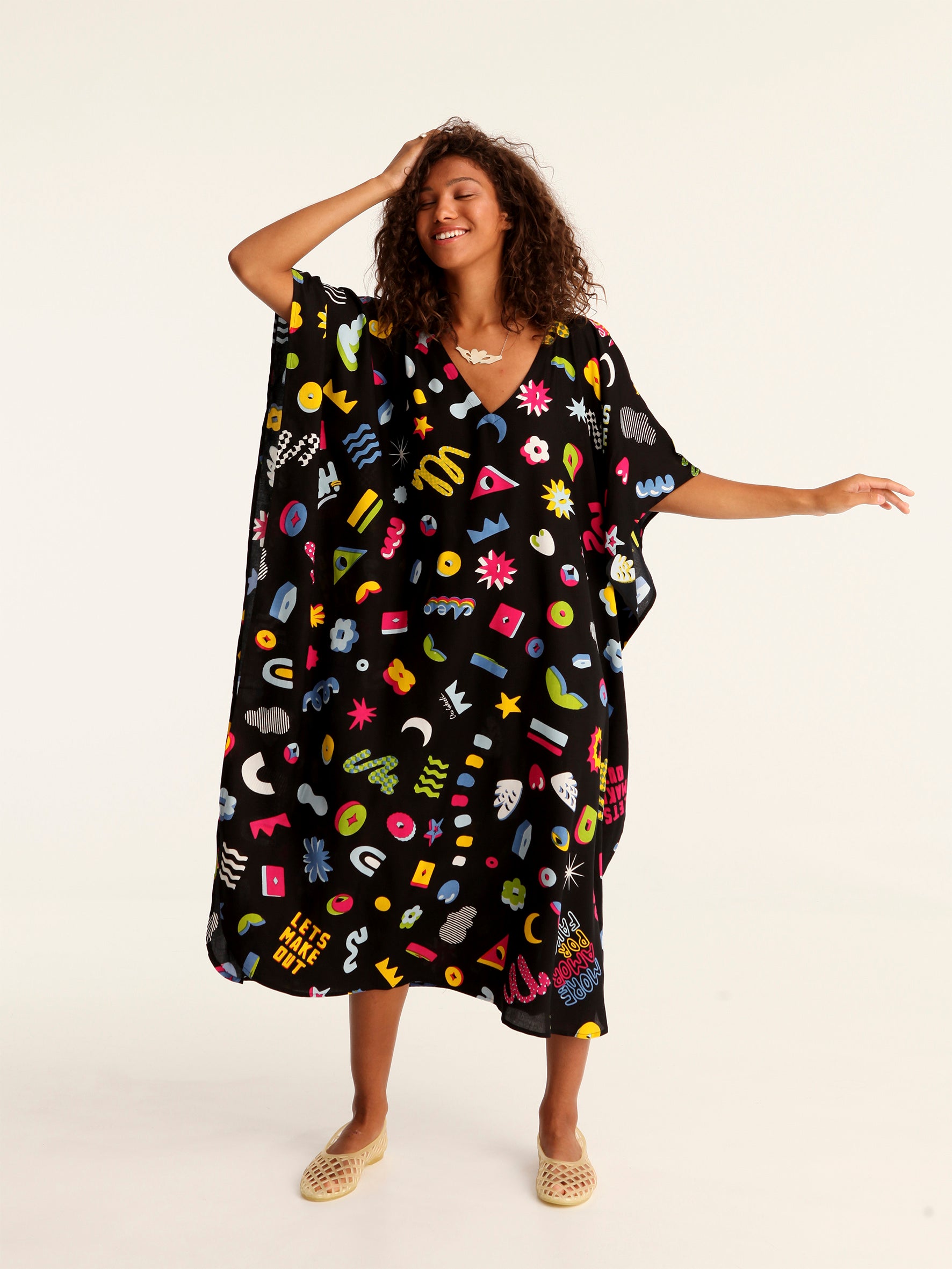 MORE AMOR maxi square caftan