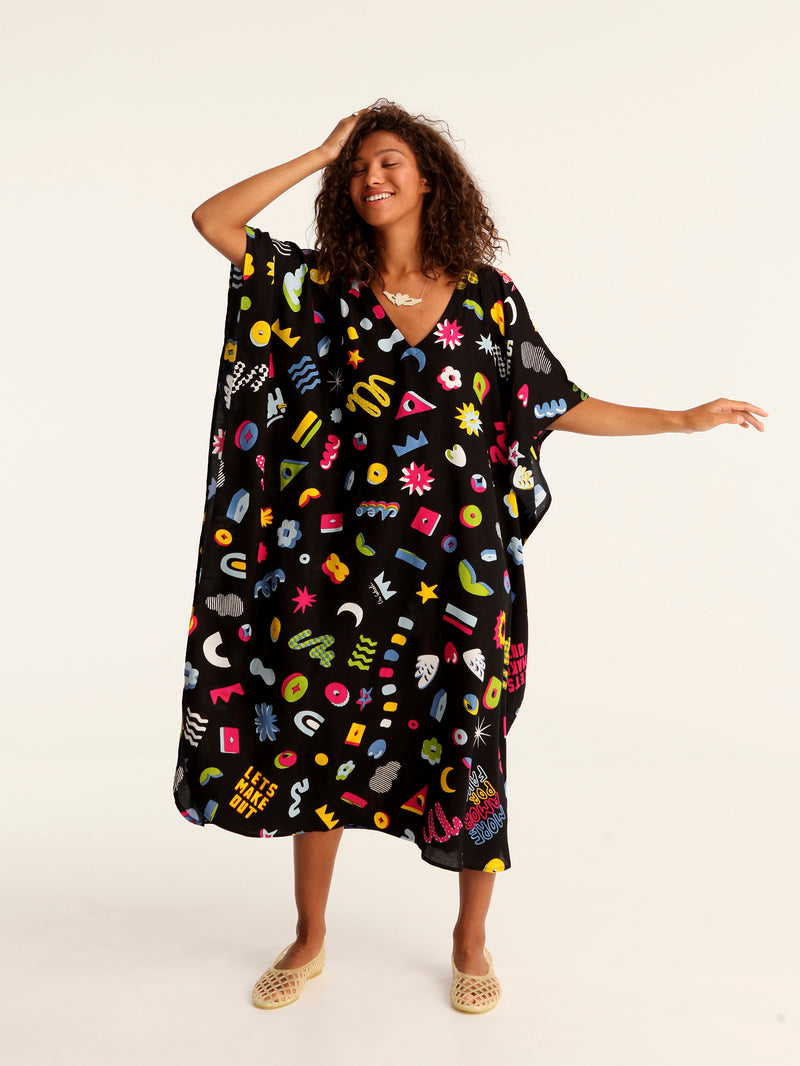 MORE AMOR maxi square caftan