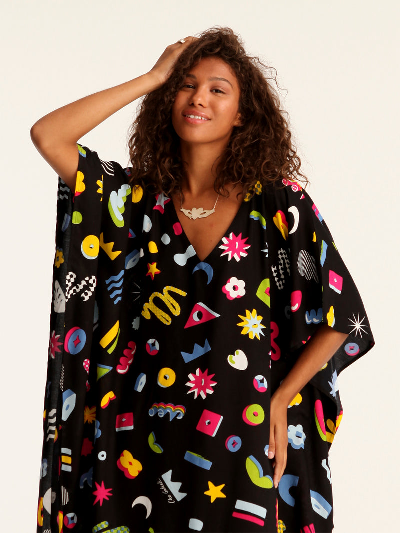 MORE AMOR maxi square caftan