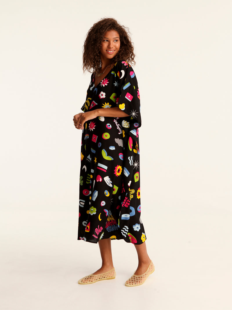 MORE AMOR maxi square caftan