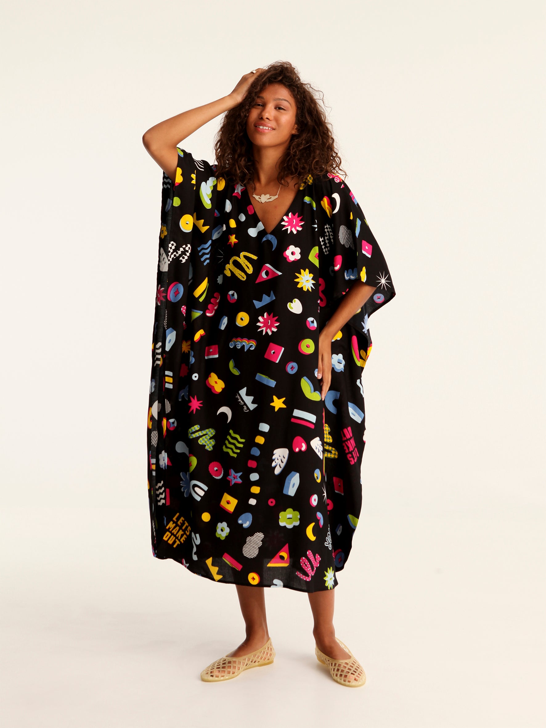 MORE AMOR maxi square caftan