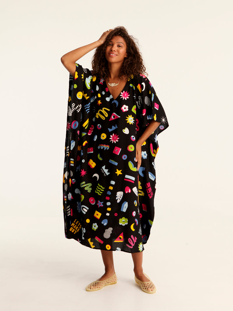MORE AMOR maxi square caftan
