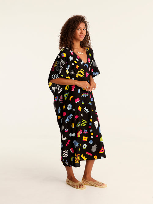 MORE AMOR maxi square caftan