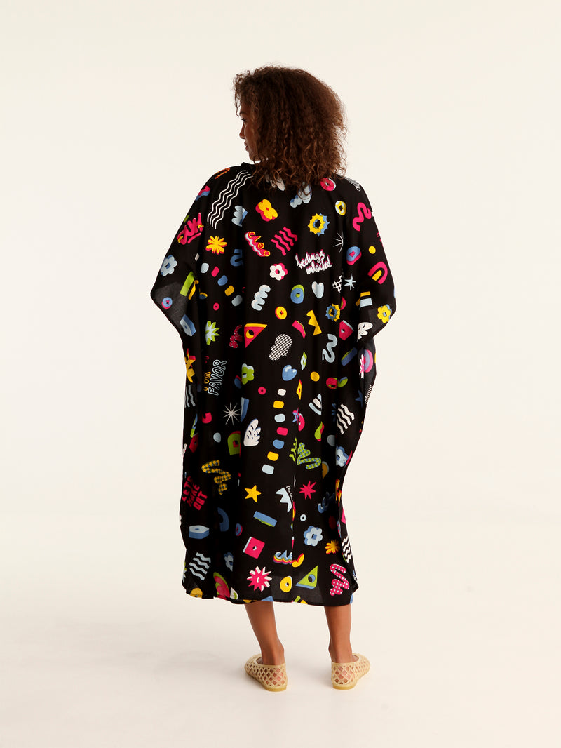 MORE AMOR maxi square caftan
