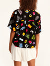 MORE AMOR cropped shirt