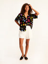 MORE AMOR cropped shirt