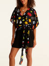 MORE AMOR wrap kimono top