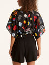 MORE AMOR wrap kimono top