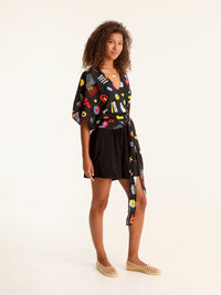 MORE AMOR wrap kimono top