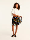 MORE AMOR mini wrap skirt