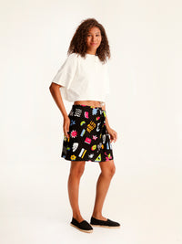 MORE AMOR mini wrap skirt